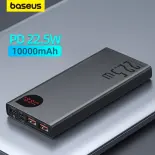 Baseus sạc dự phòng 10000mAh 22.5W PD sạc nhanh Powerbank Bộ sạc pin di động cho Iphone 14 13 12 Pro Max Xiaomi
