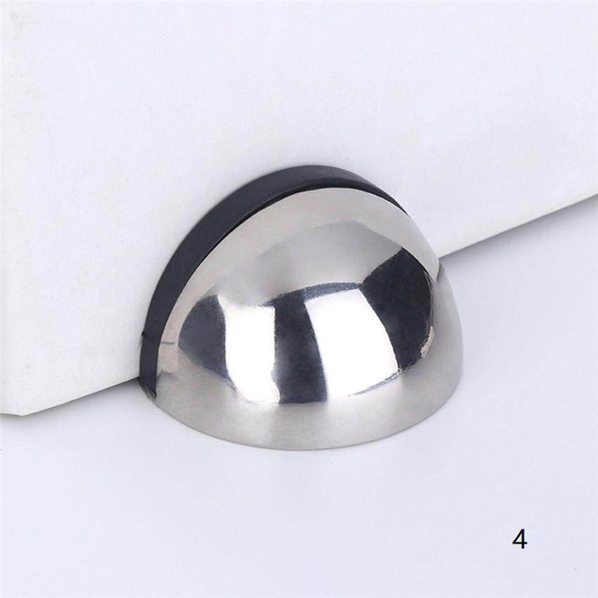 Non Punching Sticker Hidden Stainless Steel Rubber Door Stopper Door Holders Catch Floor Mounted Nail Free Door Stops