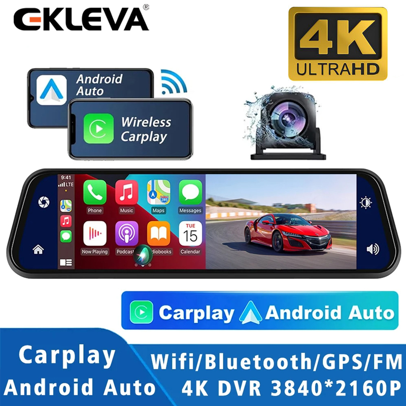 XGODY H16 11.3" 4K Dash Cam Mirror - Dual Camera, WiFi, GPS, Voice Control, Carplay