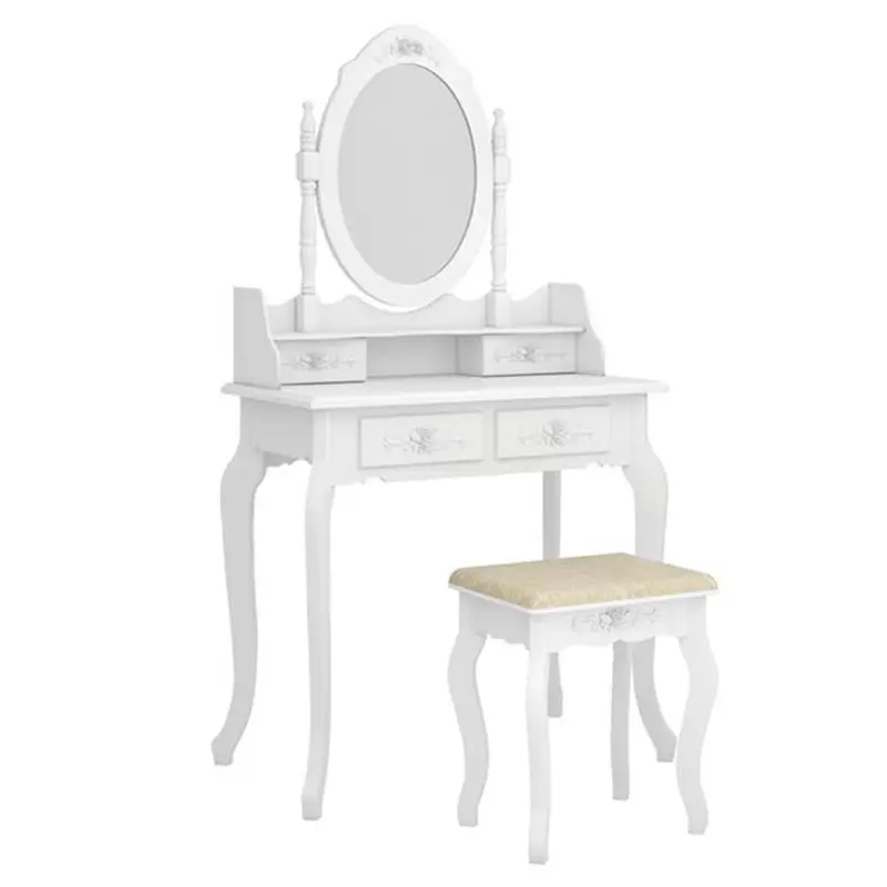 makeup mirror and desk