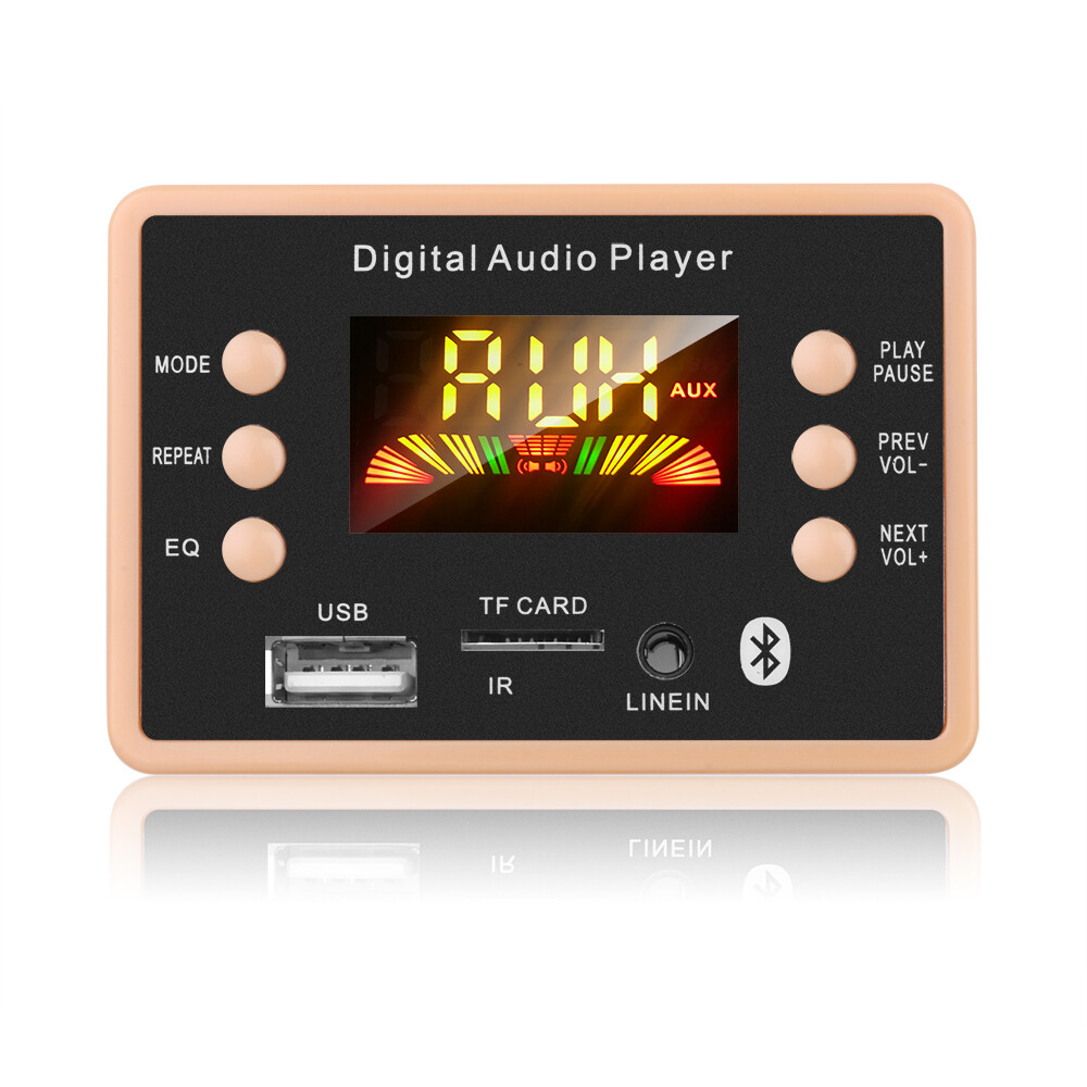 Bo mạch giải mã âm thanh bluetooth 5.0 mô-đun giải mã âm thanh bluetooth không dây màn hình lcd dc 5v-12v hỗ trợ mp3 wma wav 3.5mm aux thẻ tf ổ usb đài fm máy phát nhạc điều khiển từ xa