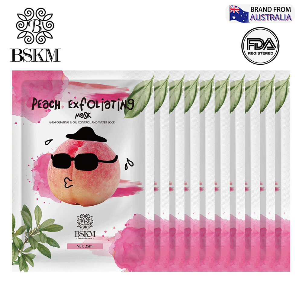 BSKM 10PCS Peach Exfoliating Facial Sensitive Skincare Hydrating Essence Oil Control Lock Water 25ml