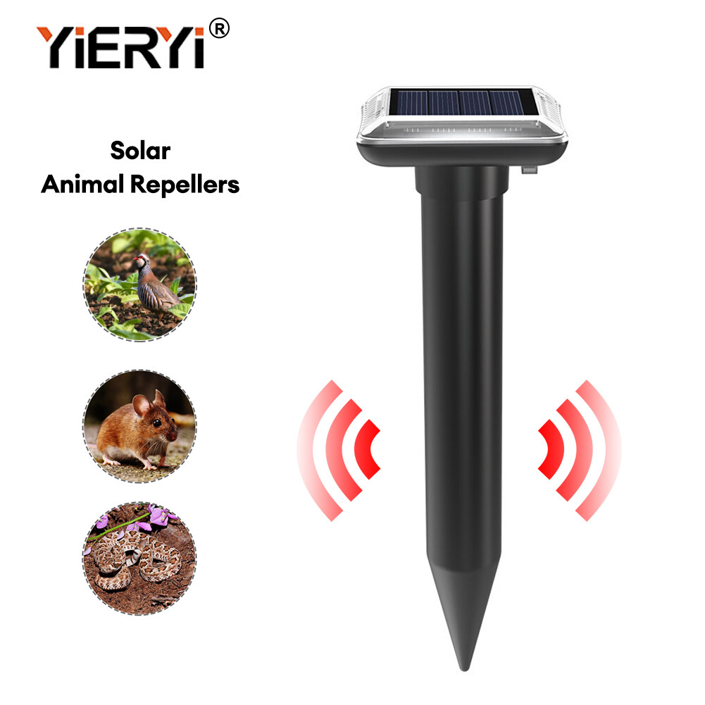 Yieryi Mole Repellent Solar Ultrasonic rat Repellent animal repellent for Lawn Garden,Groundhog Repeller,Snake repeller ราคา 213 บาท*ส่งฟรี