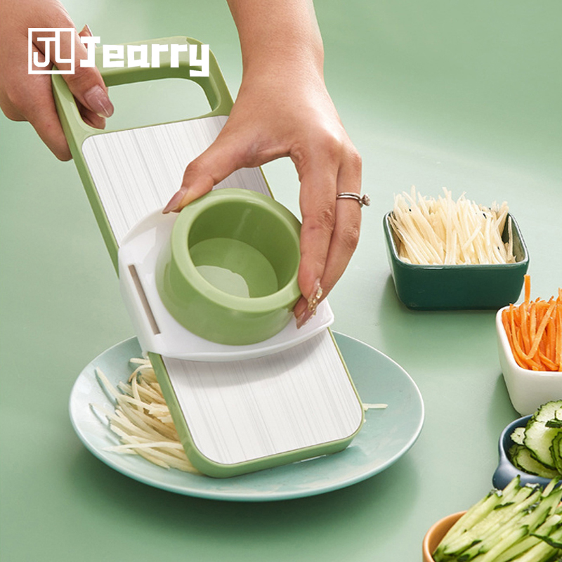 รูปสินค้า Jearry Multifunctional Stainless Steel Shredder Vegetable Shredder Scrubber with Hand Guard Kitchen Tools