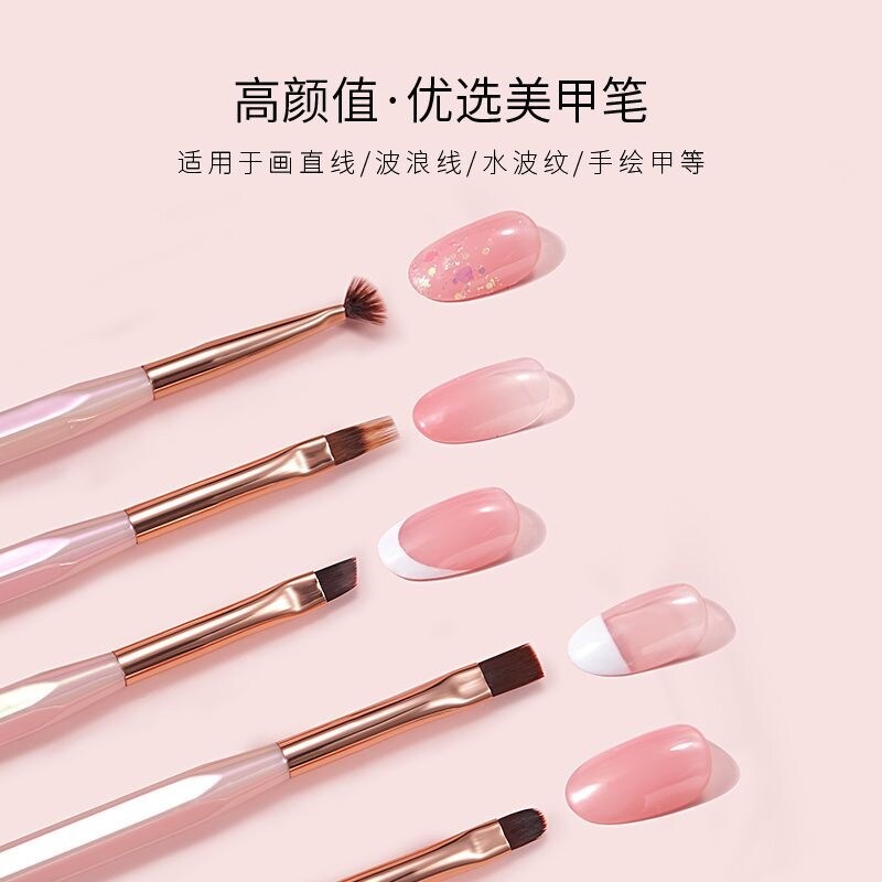 Gambar Nail art brush set very fine thread phototherapy gradient pen pen pen coloured drawing or pattern nail salons dedicated professional tools brush