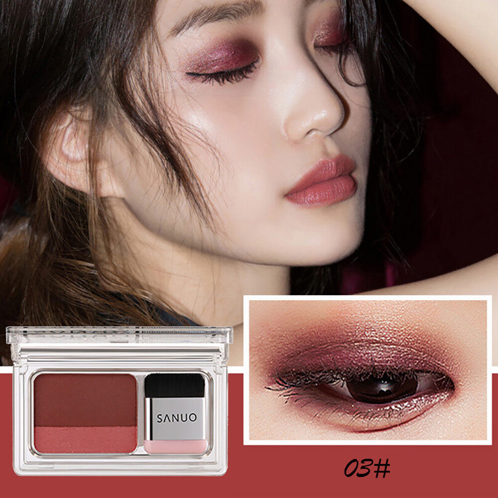 Phấn Mắt Lười 2 Màu VOPRO, Phấn Cầu Vồng Làm Đẹp Lung Linh