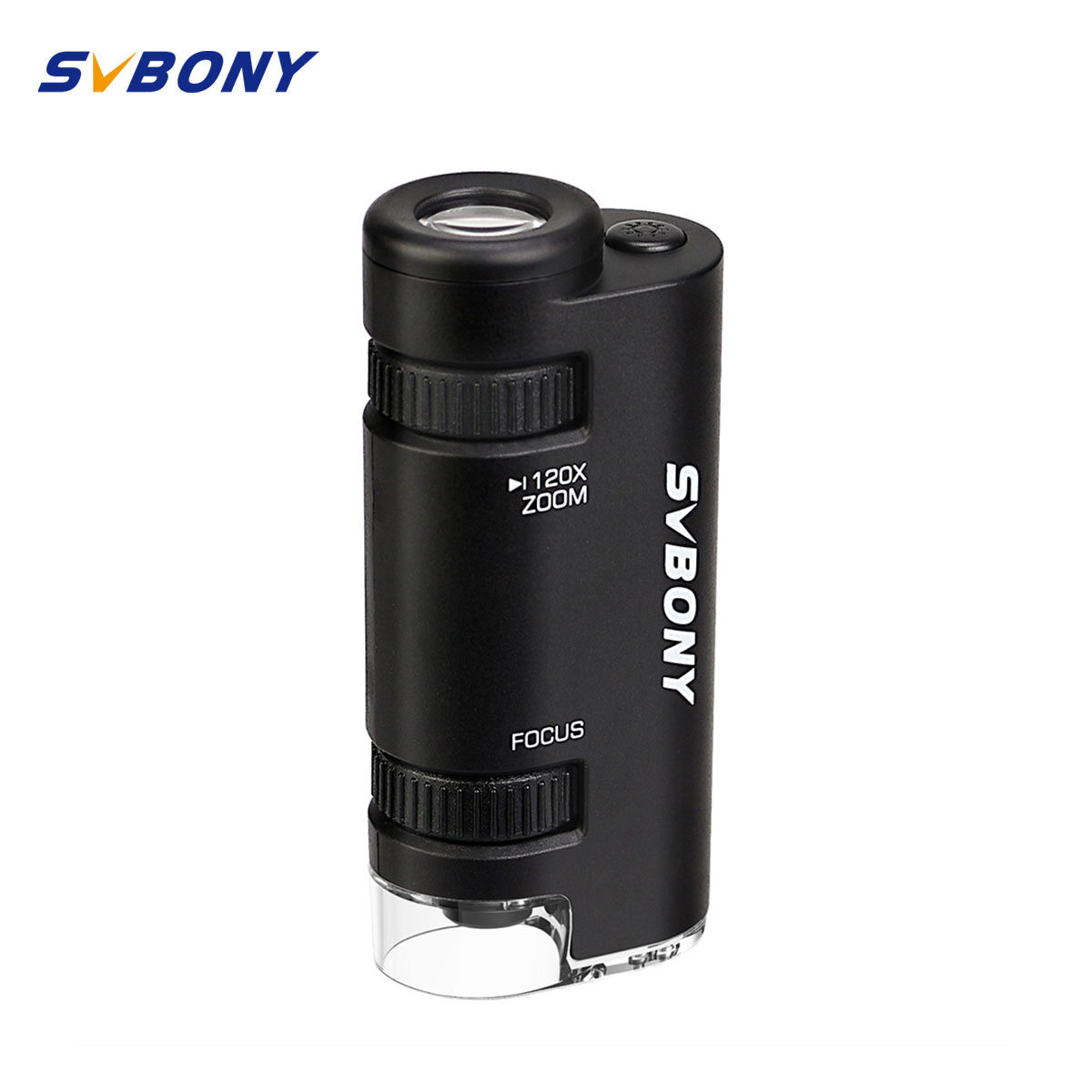 Svbony Sv603 túi mini Kính hiển vi 60x-120x đèn Led zoom xách tay kính hiển vi cho trẻ em sinh học khoa học Đồ chơi giáo dục trẻ em quà giáng sinh