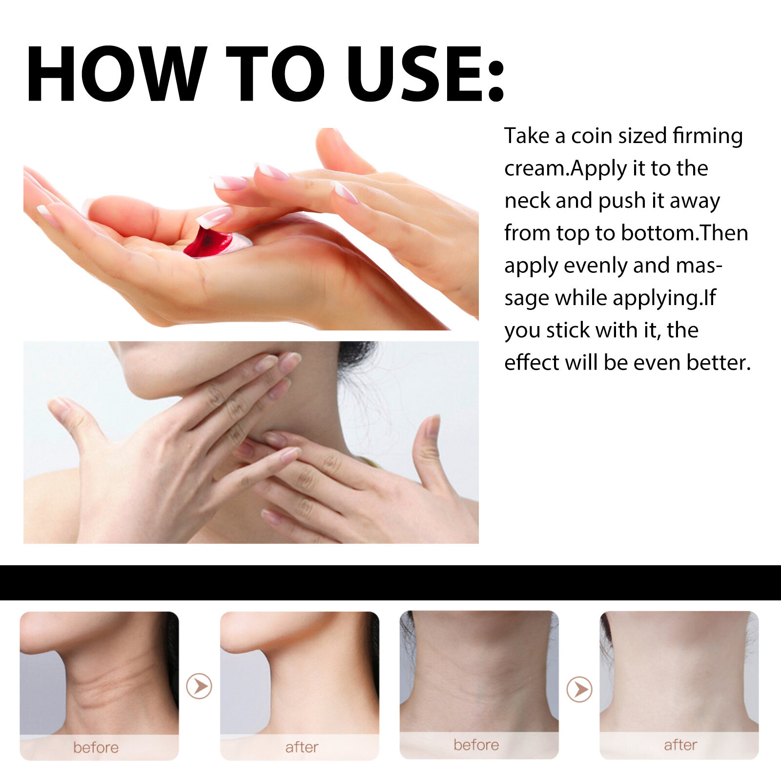 Eelhoe Chest Neck&Face Repair Cream Collagen Fade Fine Lines Firming