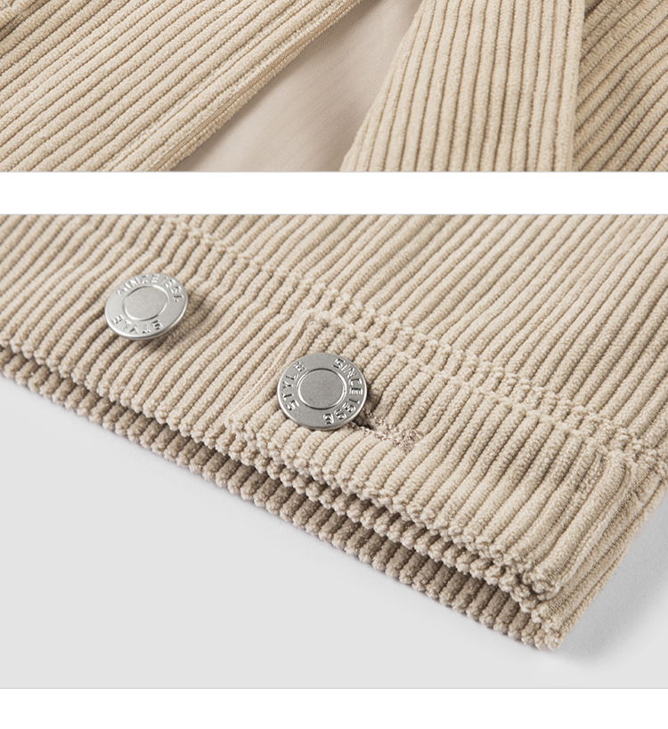 Semir Men'S Jacket For Autumn 2024 Made Textured Vintage Corduroy Fabric Featuring Stylish Versatile Work Clothes-Inspired Top Perfect For Fashionable Look · v4