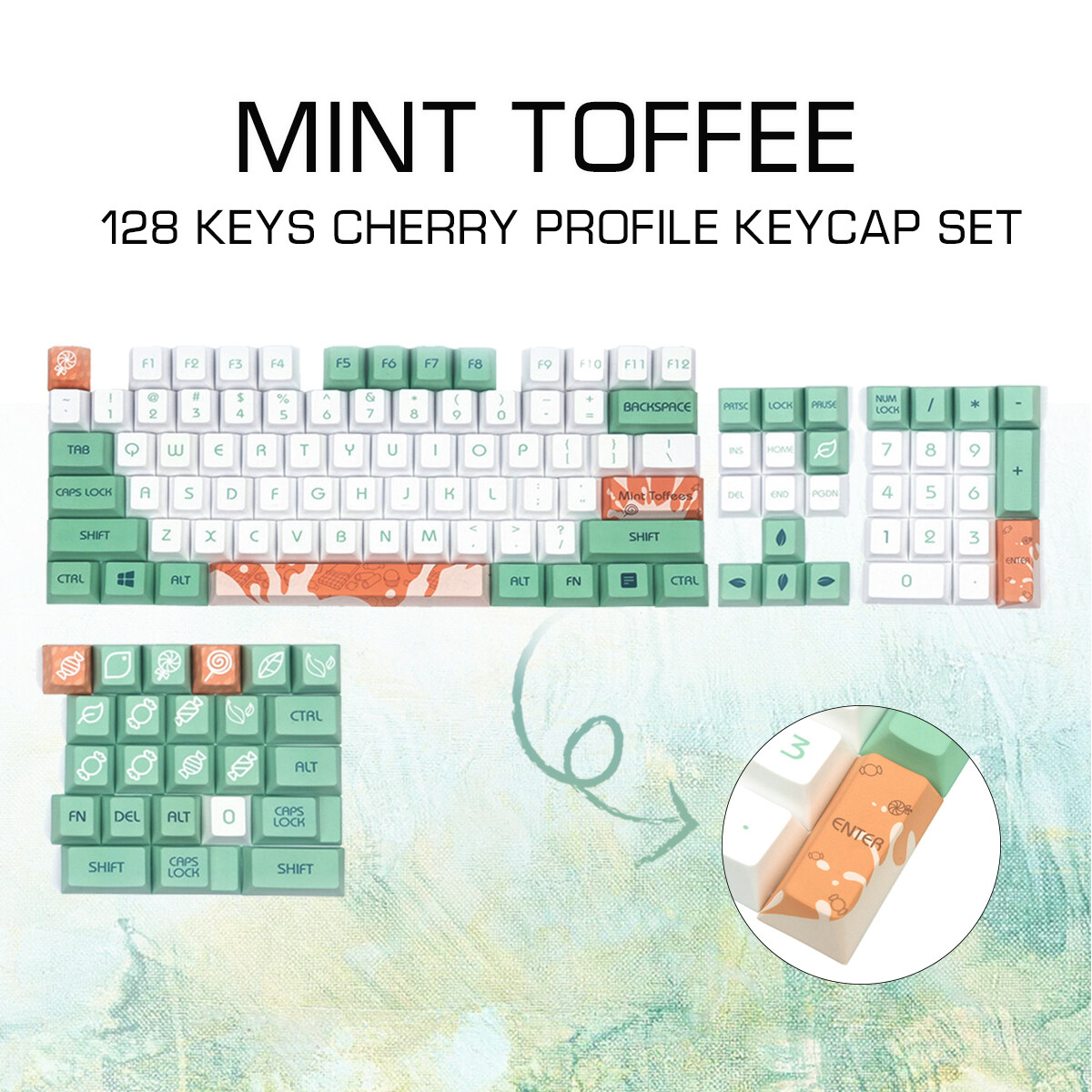 mint toffee keycaps