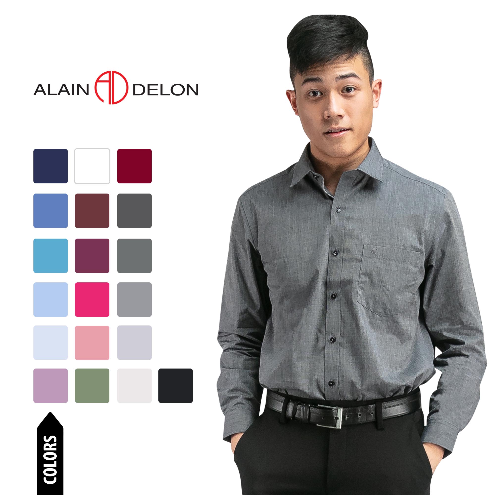 Alain Delon Stretch Business Slim Fit Slack Pants 11020001 Lazada