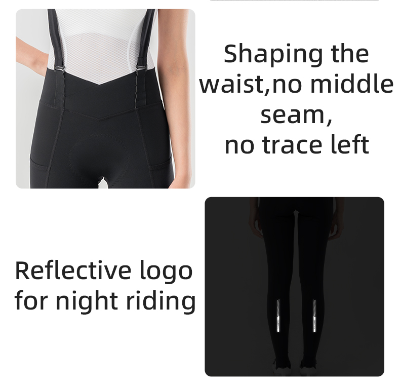 【TVI】Pantaloni da ciclismo da donna ROCKBROS Pantaloni da ciclismo da donna ad alta elasticità ad asciugatura rapida con cinturino staccabile MTB Pantaloni da ciclismo da strada Pantaloni da equitazione traspiranti con tasca laterale
