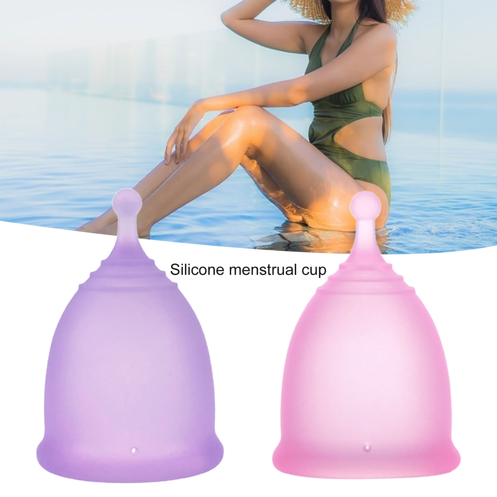 2Pcs Menstrual Cups Leak-Free Comfortable Sanitary Napkin Substitute Reusable Silicone Women Period Cups Ladies Supplies ราคา 118 บาท*ส่งฟรี