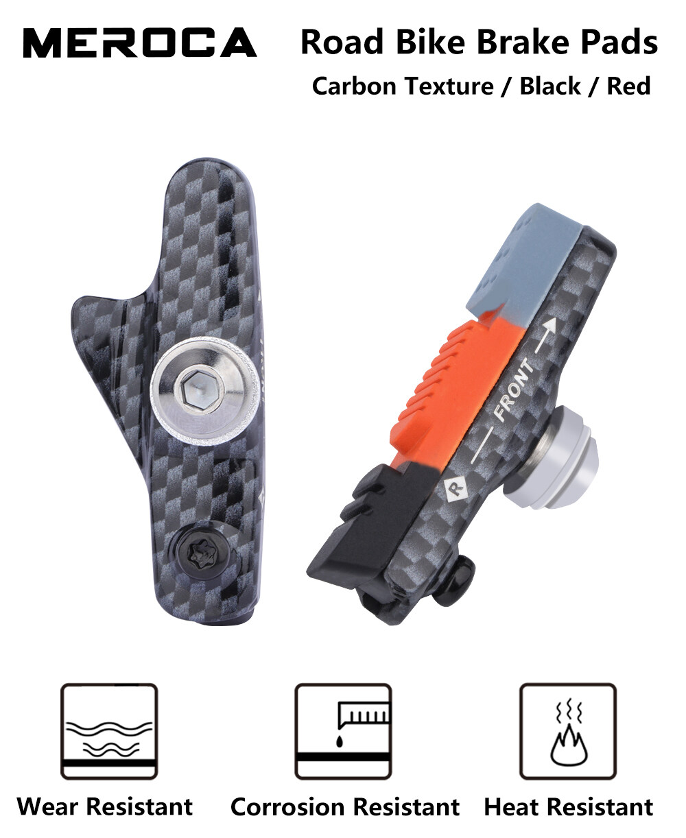 MEROCA Road Bike Brake Pads Ultra Light Rubber V Brake Shoe