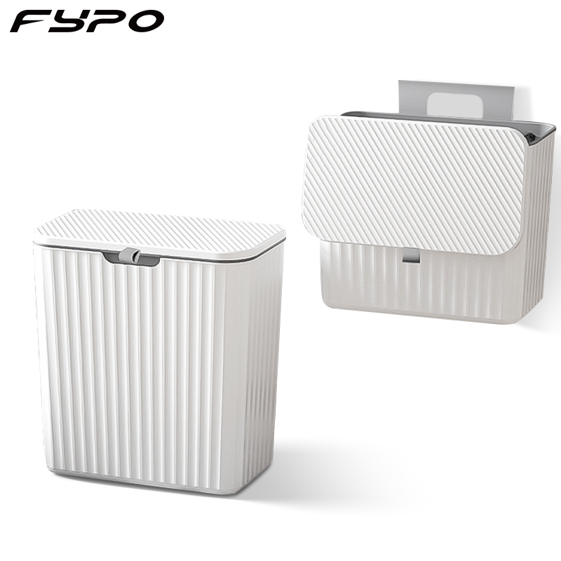 Fypo thùng rác treo 7l/9l thùng rác gắn tường tủ bếp thùng rác tái chế có nắp đậy