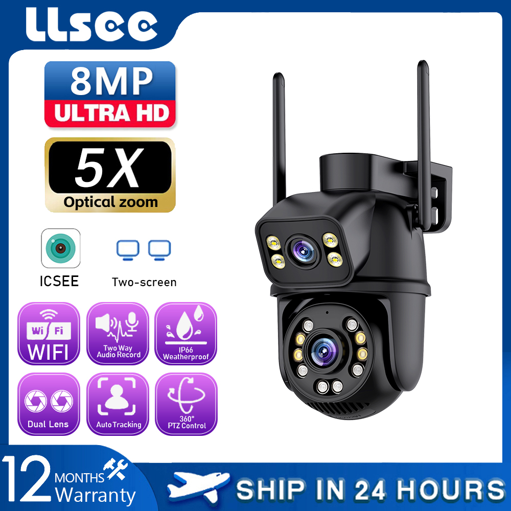 LLSEE ICSEE CCTV Dual lens CCTV Wireless Connection Phone 360 ° Indoor/Outdoor/Full color Night Vision/Alarm | Bidirectional Call | Human Detection HD 1080P Wifi Camera ราคา 720 บาท*ส่งฟรี