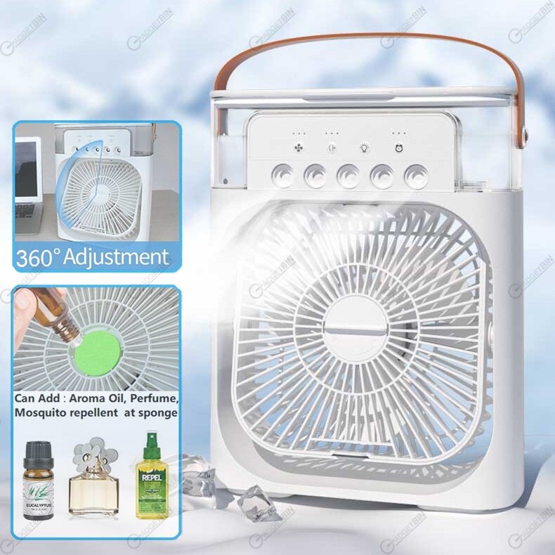 Portable Desktop Air Cooler And Humidifier With 3 Speed Cooling_voghion.com