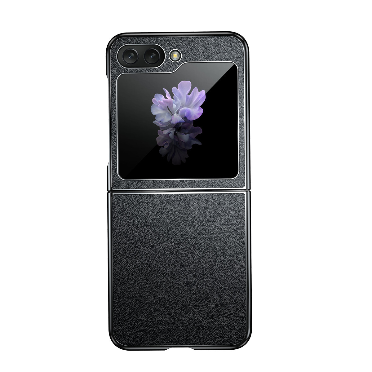 Samsung thiên hà z flip 5 sang trọng mạ điện da trơn vỏ điện thoại không dính vân tay thiết kế nâng cao bảo vệ màn hình bên ngoài