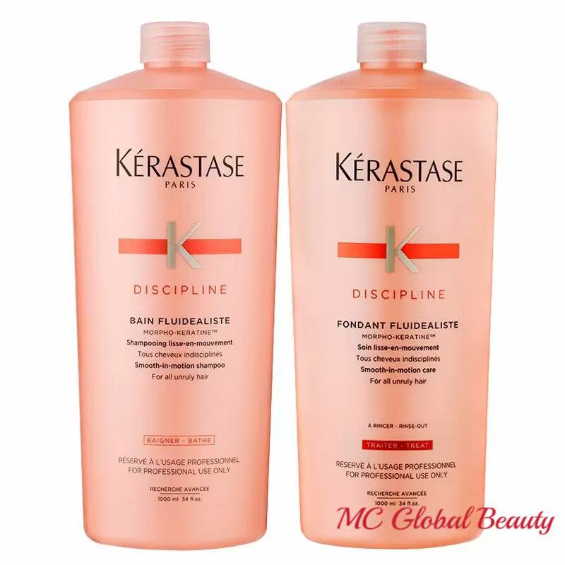 For Kerastase Discipline Bain Fluidealiste Shampoo / Fondant Fluidealiste Conditioner 1000ml ราคา 2,487 บาท*ส่งฟรี
