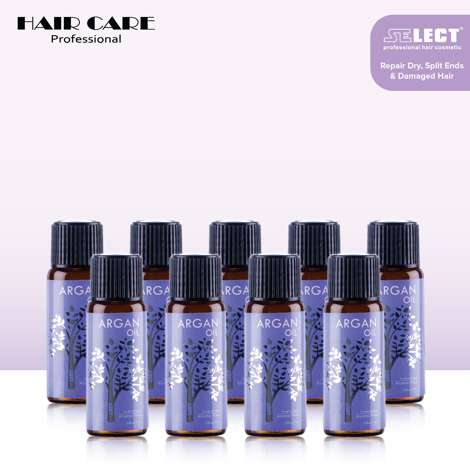 Gambar Select Argan Oil Healing Treatment (Hair Serum  Hair Oil) 15ml * 9   For Damaged Frizzy Hair and Split Ends