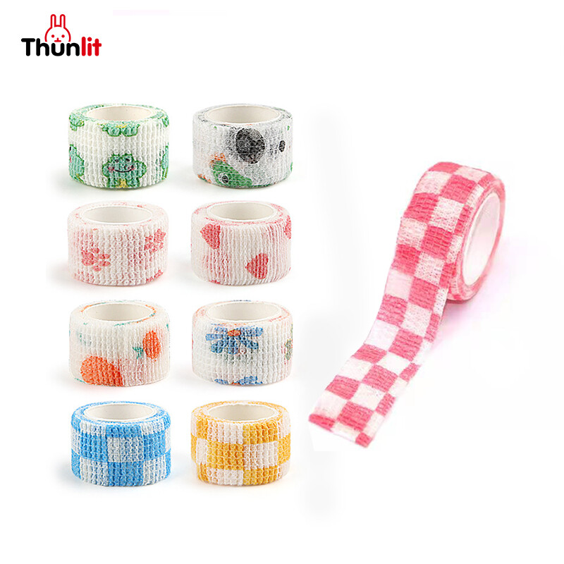 Thunlit bảo vệ ngón tay băng 4.5m dễ thương màu tự dính bằng văn bản bảo vệ ngón tay băng trường & văn phòng Nguồn cung cấp số lượng lớn bán buôn
