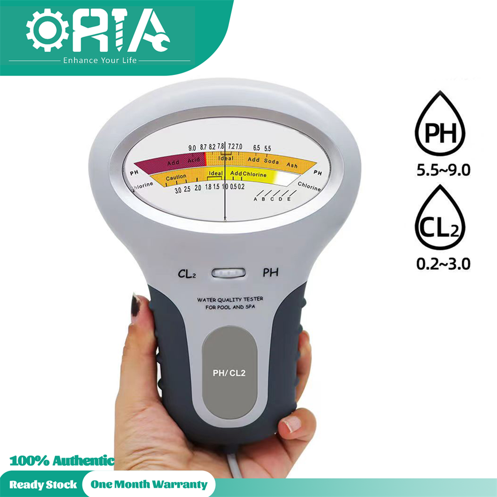 Oria máy kiểm tra chất lượng nước máy đo độ ph máy kiểm tra clo máy dò nước cầm tay cho bể bơi, thủy canh, bể cá kiểm tra độ ph & clo