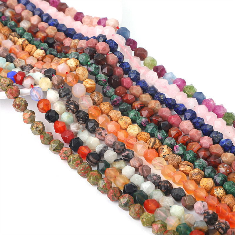 Hạt Đá Tự Nhiên Có Mặt Thủ Công 6 8 10Mm Đá Thạch Anh Tím Đá Thạch Anh Tím Đá Thạch Anh Tím Dành Cho Vòng Cổ Vòng Tay Tự Làm Trang Sức 14 " 36Cm