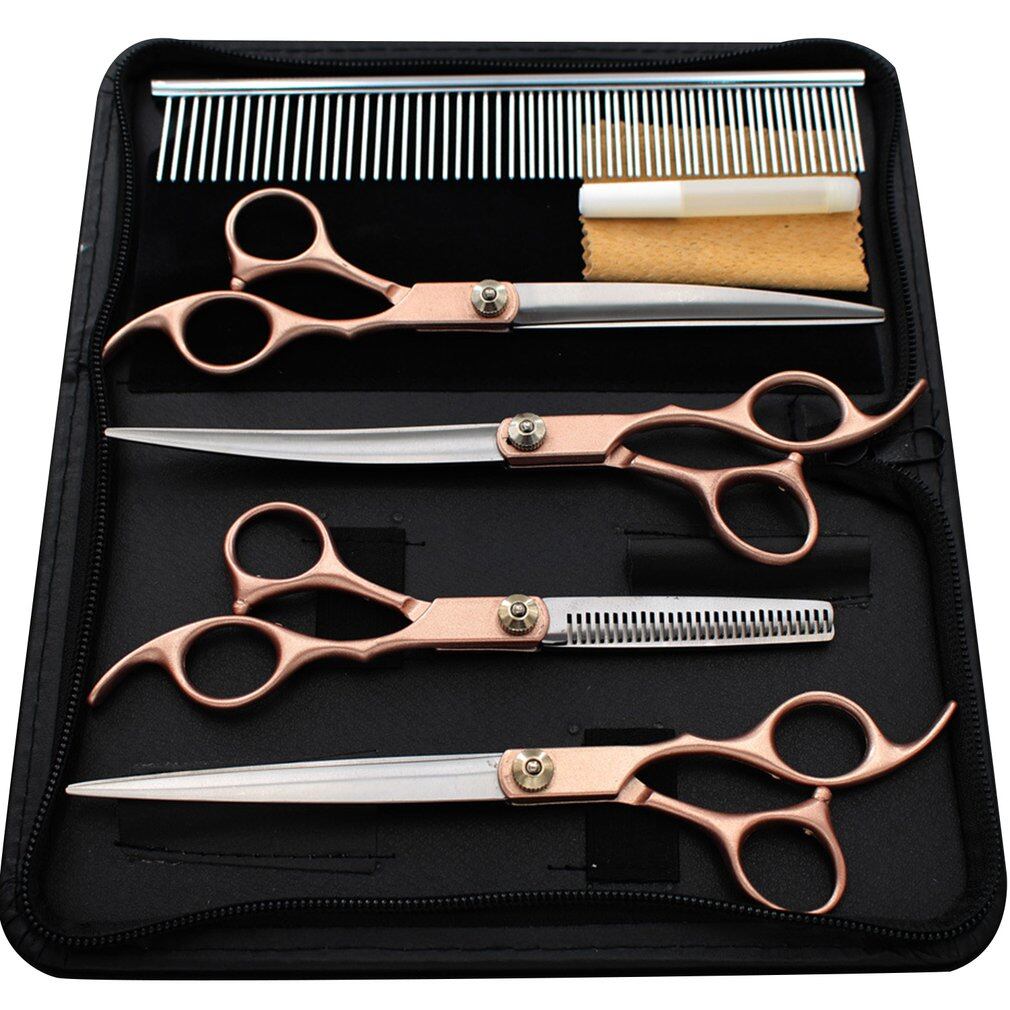 Kéo tỉa lông thú cưng có tay cầm vít cao màu đen naipson 7.0 inch bộ kéo tỉa thưa cắt thẳng
