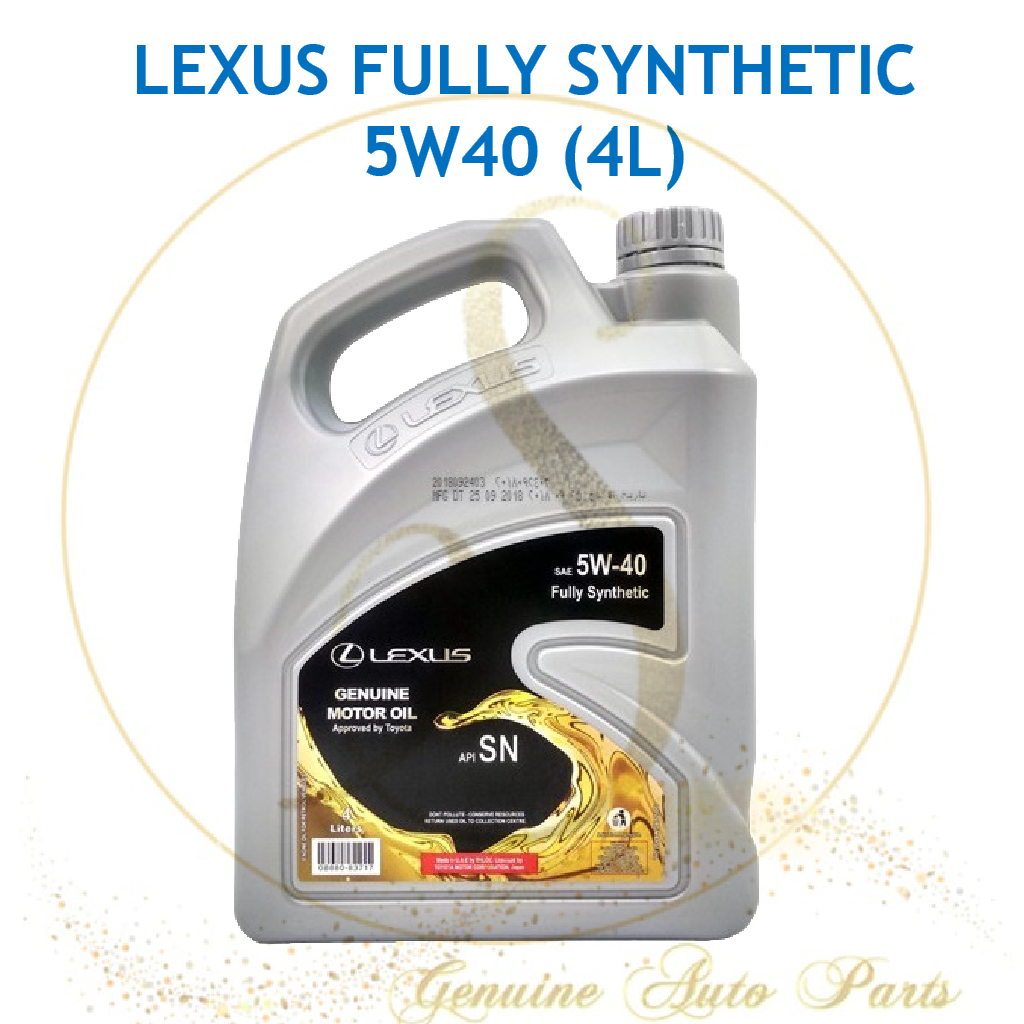 Original New Lexus 5W40 4L API-SN Fully Synthetic Engine Oil
