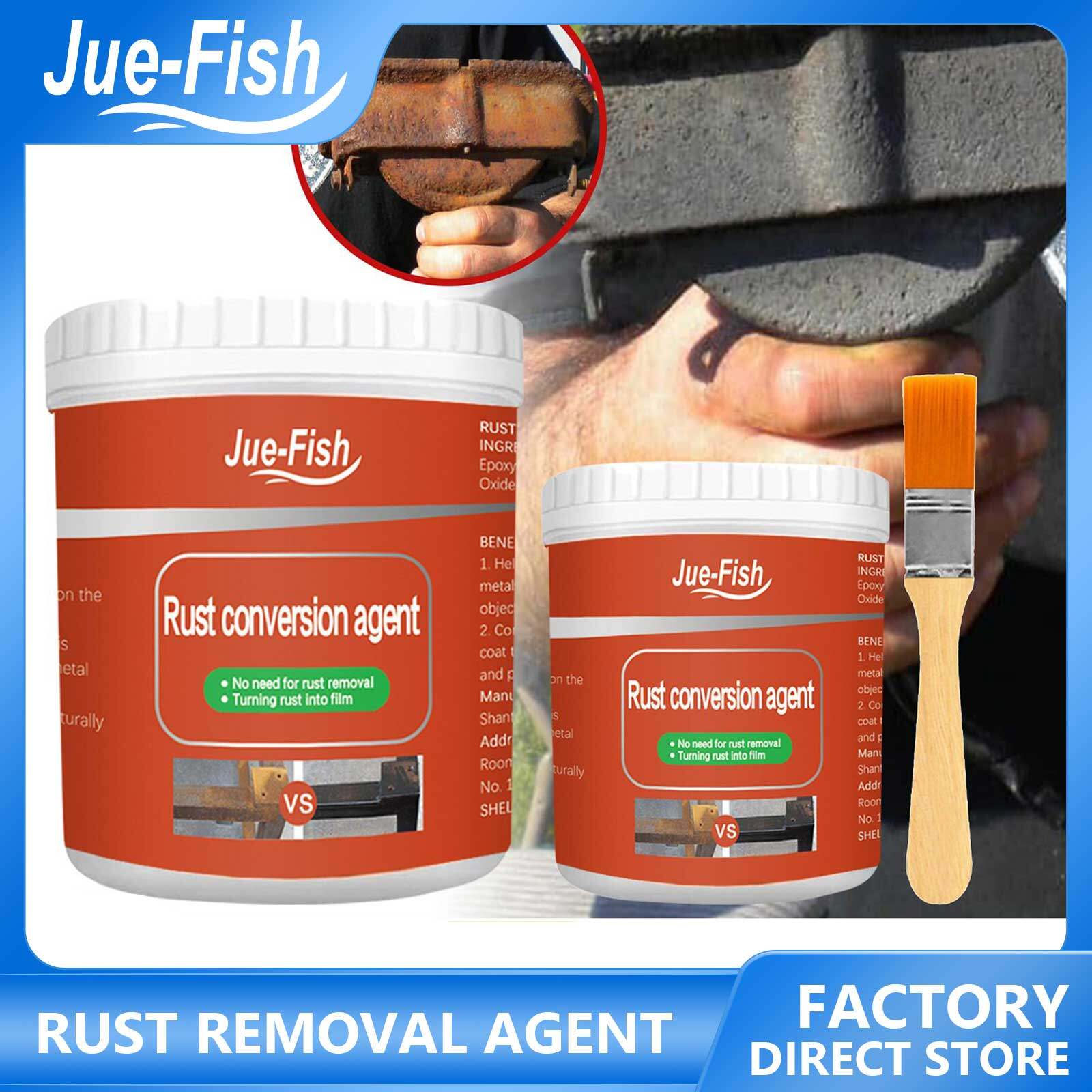 JUE-FISH Multi-purpose Car Anti-rust Paste Rust Iron Protection Repair And Maintenance Car Removal Metal Car Anti-Rust Chassis Rust Converter Water-Based Primer Metal Surface Rust Remover Weather-Proof Long Lasting Deruster Car Anti-rust Primer 300ML ราคา 147 บาท*ส่งฟรี