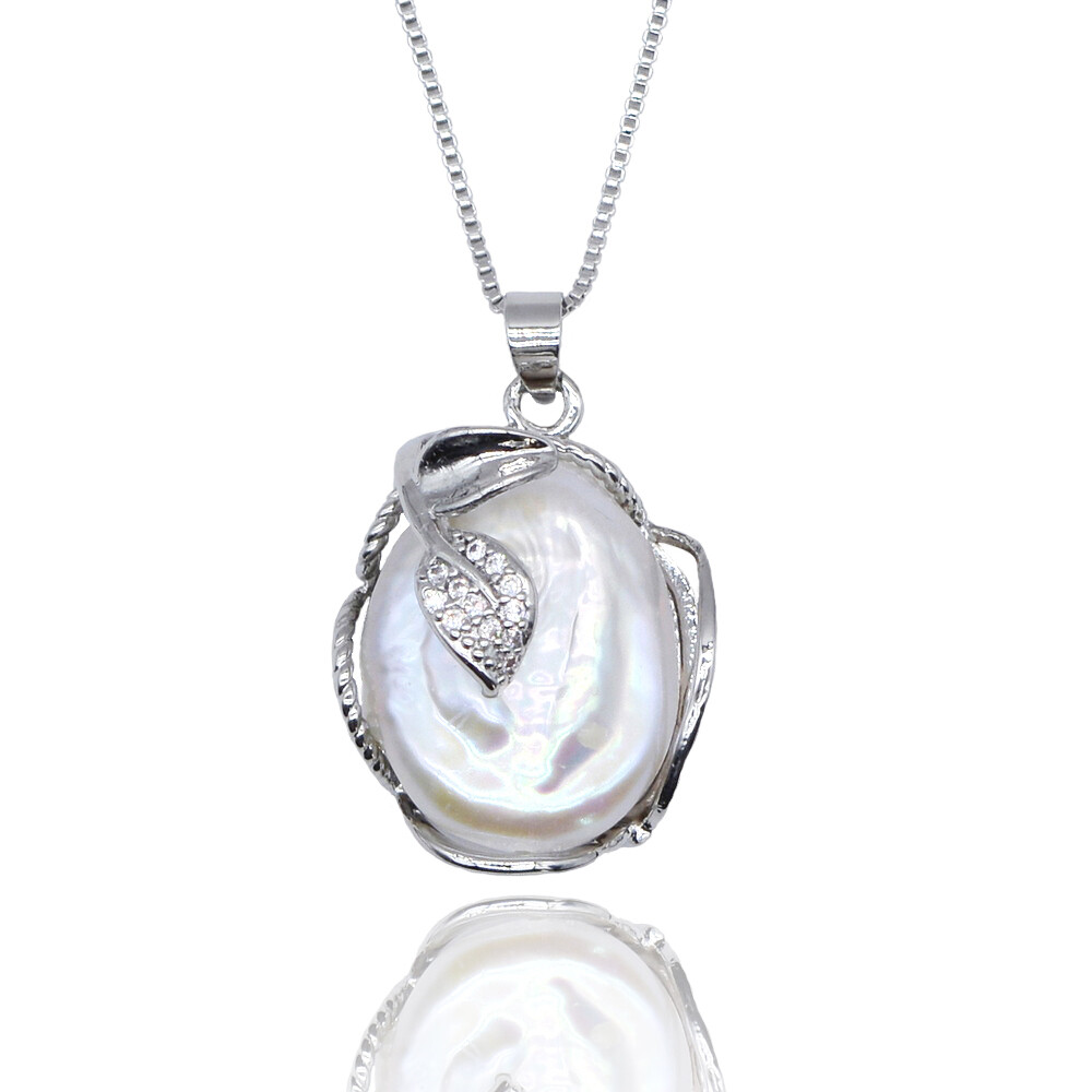 Baroque Pearl Pendant Irregular White Natural Freshwater Pearls Ladies Fashion Jewellery 