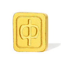 ZHOU LIU FU 周六福 24K Solid Gold Jewelry Gifts 999 Real Gold Mahjong Charm Dice Design Pendant for Women Men 發 1G A2013187