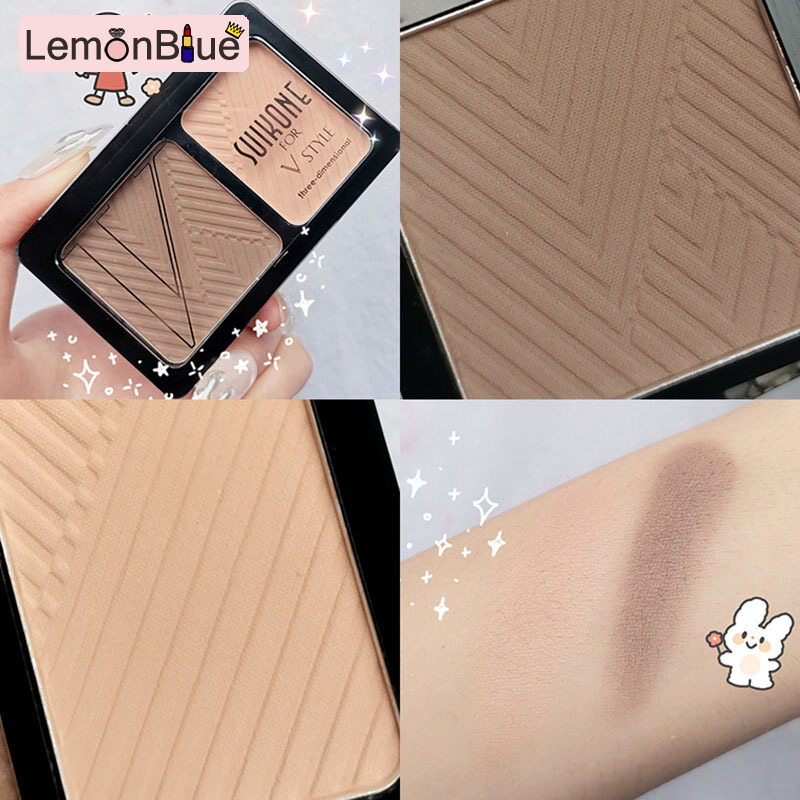 Gambar Highlighter Concealer Face Contouring Makeup Face Bronzer Brighten Skin Face Skin Face Contouring Concealing High Glossy Highlighter Bronzer Portable Convenient