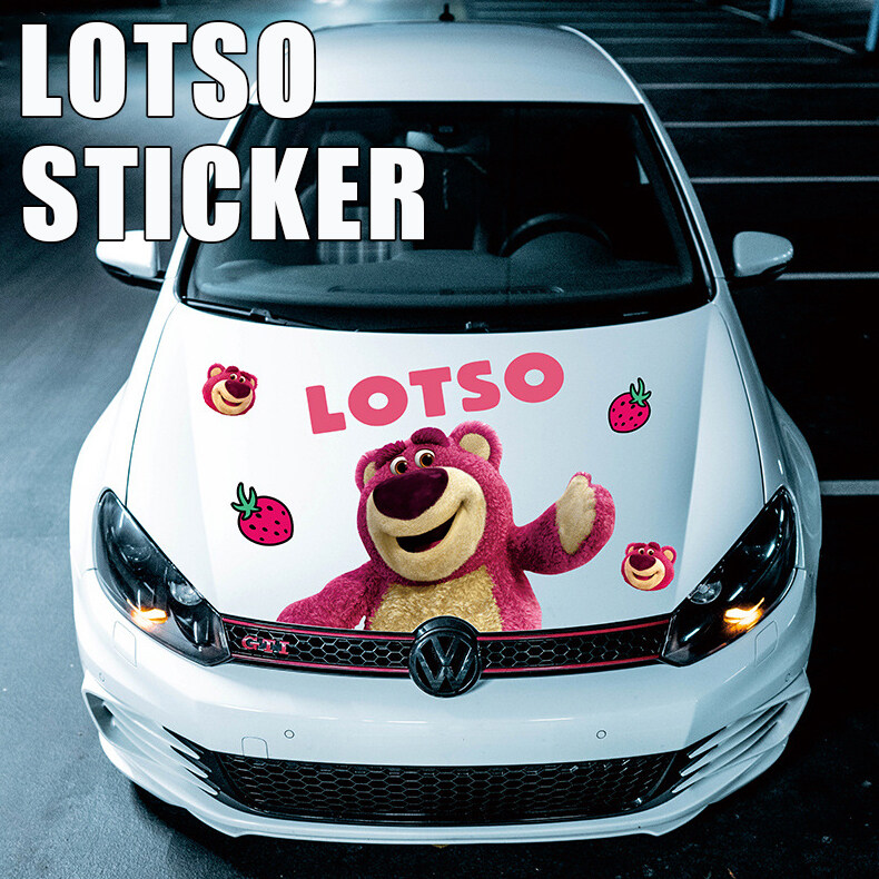 Strawberry Bear LOTSO Car Sticker Car Hood Sticker Decoration Car Body