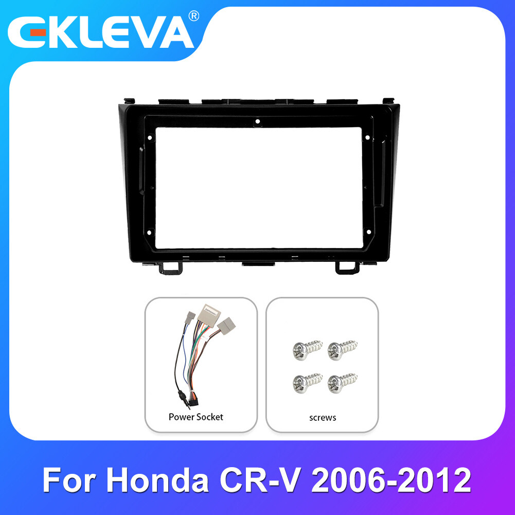 EKLEVA 9" 2 Din Car Radio Fascia Panel Dash Mounting Frame For Honda CR-V CR V 2006 - 2012 Mounting Installation Trim Kit Frame Bezel ราคา 2,275 บาท*ส่งฟรี