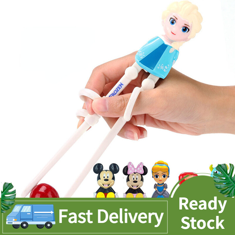 1 chiếc đũa tập ăn cho trẻ em snowwhite elsa anna 3d đũa tập ăn cho trẻ em