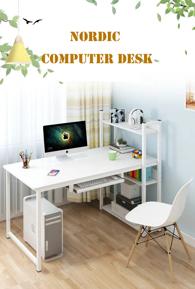 computer desk with keyboard tray