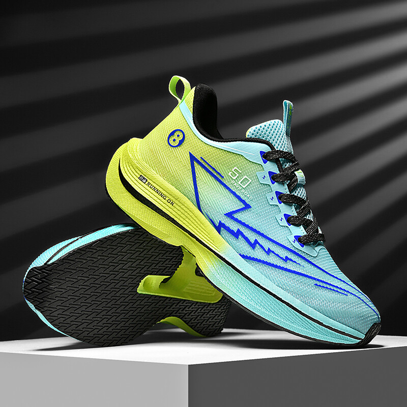 [High Quality] Neutral Carbon Plate Sports shoes Marathon Running Shoes Black Student Rubber Shoes Christmas Gifts - 2