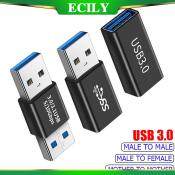 ECILY USB 3.0 Male to Female Adapter, 5Gbps Extension Cable