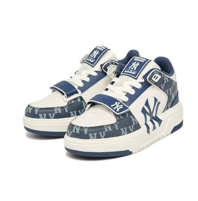 giày thể thao nam Người Đàn Ông Của Giày Thể Thao MLB York yankees Retro Presbyopic ChốngTrượt MidCut Sneakers Cho Nam Giới Và Phụ Nữ màu xanh navy Sneakers giày thể thao