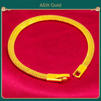 ASIX GOLD 916 gold 24K gold fashion flat bracelet for women Thin bracelet with buckle Lucky bracelet Showers are available Doesnt turn black Wont peel A gift for moms lover friend