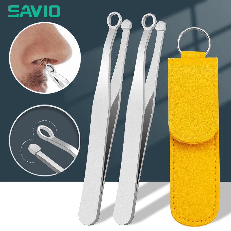 Savio nhíp tỉa lông mũi bằng thép không gỉ nhíp tỉa lông mũi đầu tròn dụng cụ tỉa lông mũi nhíp tỉa lông mũi lông mày