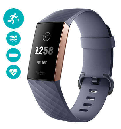 fitbit charge 3 berry rose gold