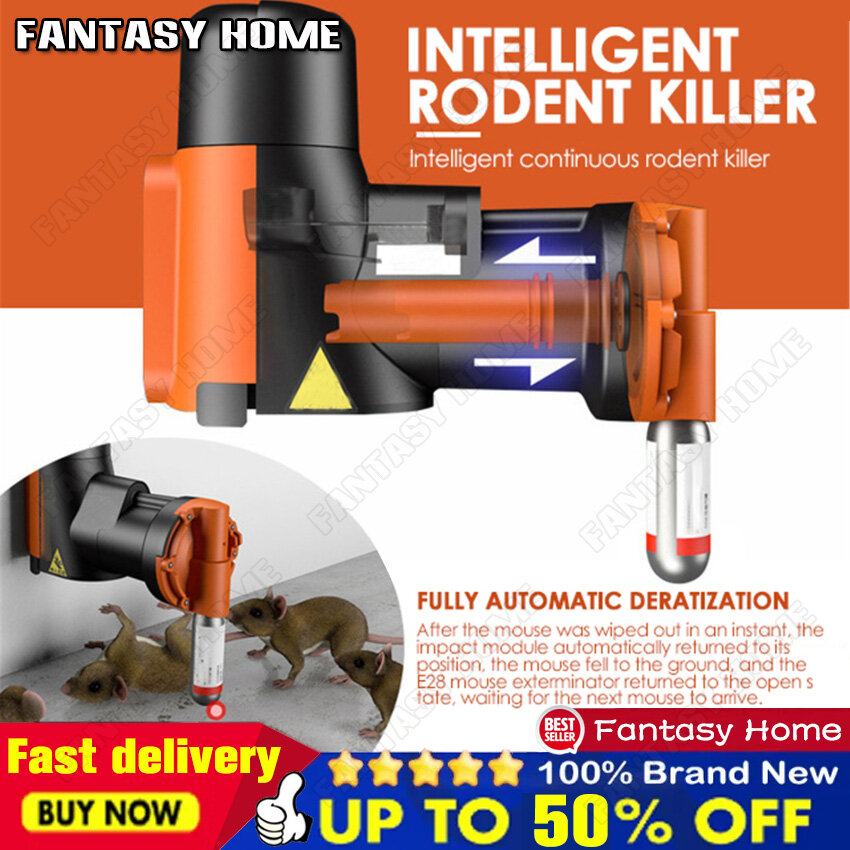 🔥Fast Delivery🔥Efficient Rodent Exterminator, Automatic Humane Non-toxic Rodent Trap Kit, Rat Rat Trap Machine, Household Rodent Exterminator ราคา 153 บาท*ส่งฟรี