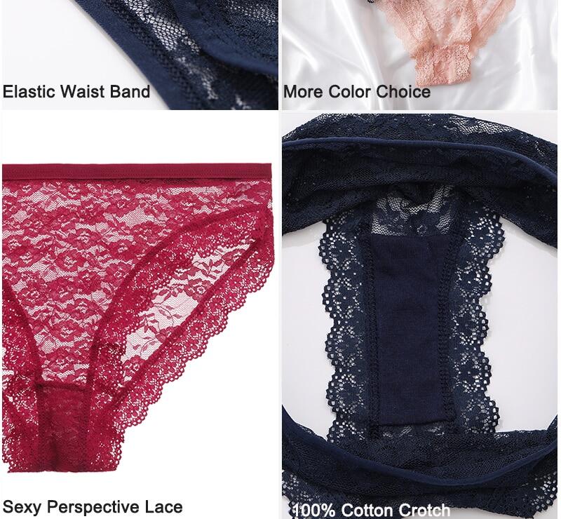 FINETOO Quần Lót Xuyên Thấu Ngoại Cỡ Đồ Lót Nữ Gợi Cảm, Quần Lót Ren Hoa Quần Lót Nữ Cho Nữ, Pantys Thân Mật