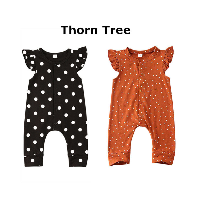 Thorn Tree Baby Girl Polka Dot Jumpsuit Bodysuit Romper Playsuit Long