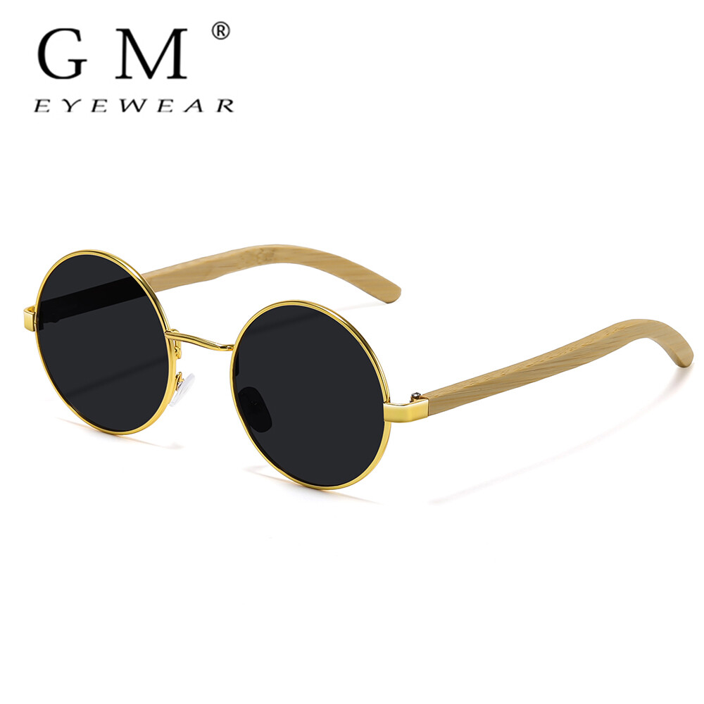 G M Men's and Women's Polarized Bamboo Sunglasses, Luxury accessories, Driving sunglasses, Gold metal, UV 400, vintage designer 2237 ราคา 251 บาท*ส่งฟรี