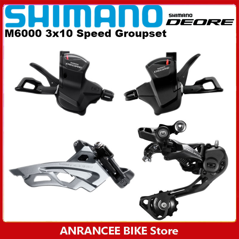 SHIMANO DEORE M6000 Groupset 3x10 Speed MTB Mountain Bicycle Left And Right Shifter Lever Front Rear Derailleur SGS Mountian Bicycle Kit ราคา 2,900 บาท*ส่งฟรี