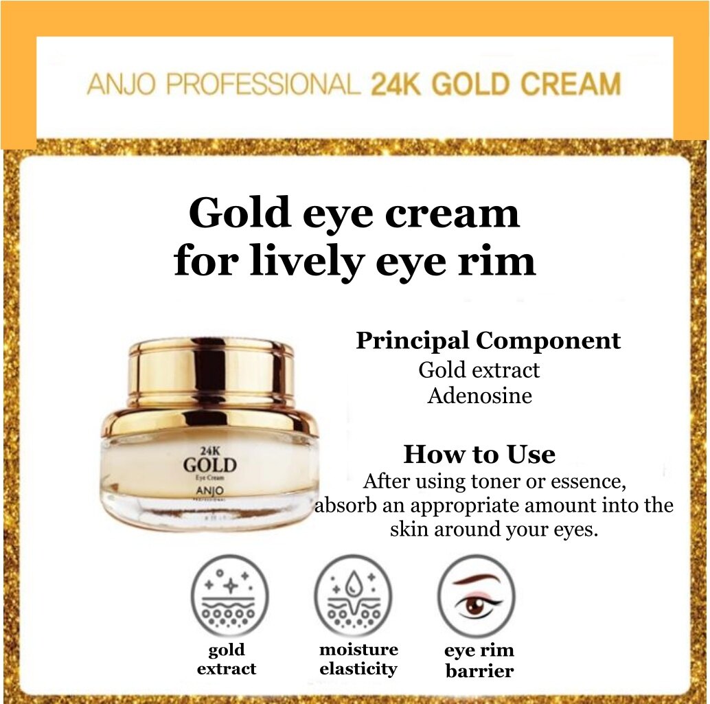 24k gold eye cream anjo