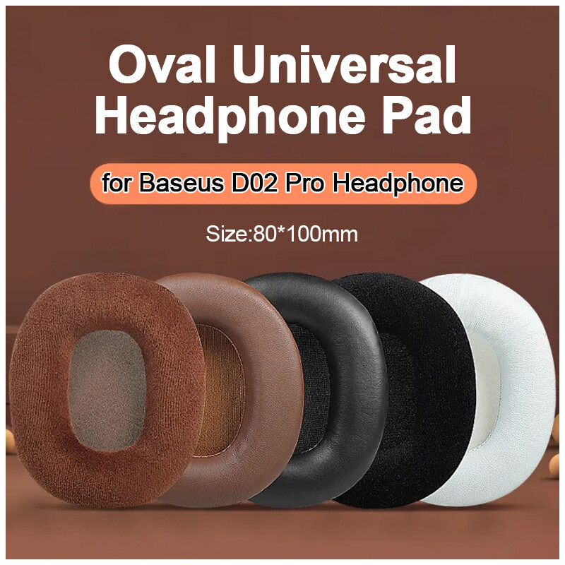 Oval Earphone Pad 80 * 100mm Earmuff for Baseus D02 Pro D05 Headset Universal Headset Protective Case Replacement Flannel Earmuffs for Headphones ราคา 113 บาท*ส่งฟรี